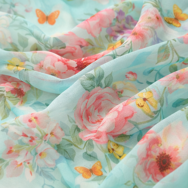 %100 Saf İpek Şifon Kumaş