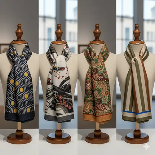 İpek/Yün Kaşkol Men's Scarf