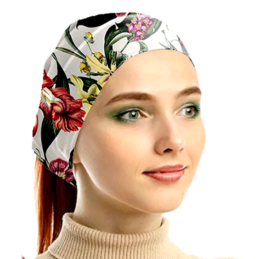 %100 Saf İpek Crepe De Chine Bandana