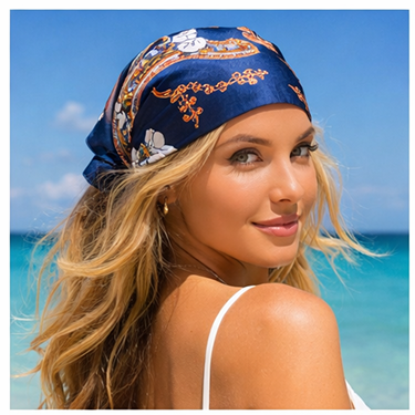 %100 Saf İpek Saten Bandana