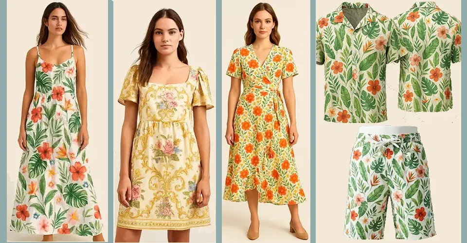 Digital Printed Cotton And Viscose Fabrics for Men & Women Clothes 