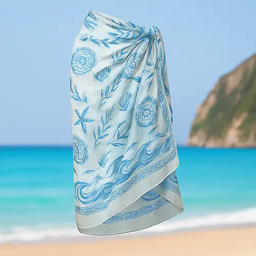   %100 Saf İpek Krep Pareo