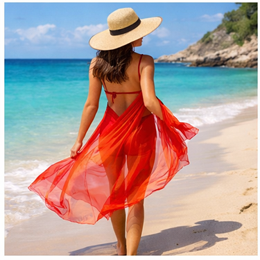  %100 Saf İpek Şifon Pareo