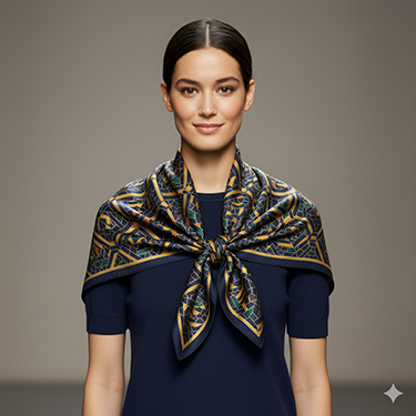 %100 Saf İpek Saten Eşarp