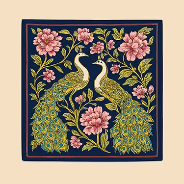 %100 Saf İpek Saten Eşarp